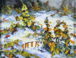 Première neige, couleurs d’automne