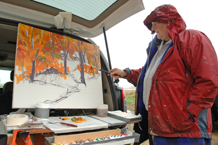 John painting at Charlevoix